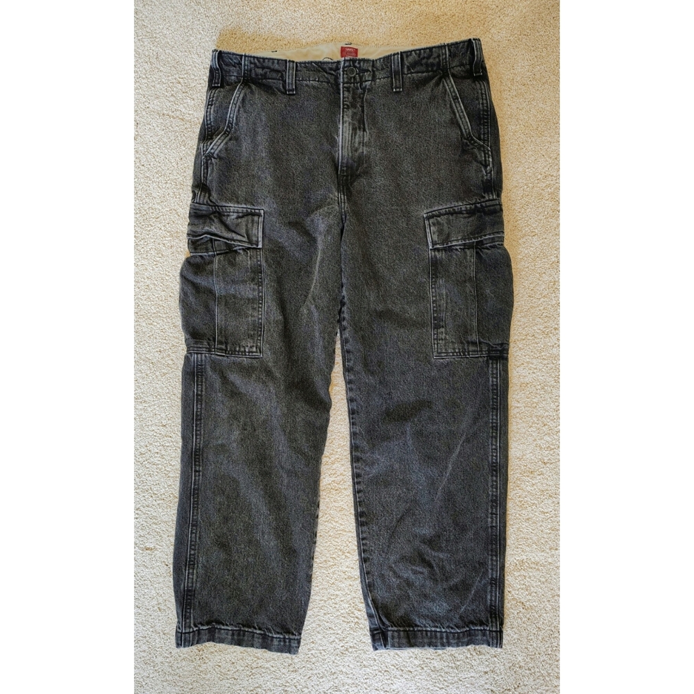 Men's Levi's Black Faded Cargo Pants